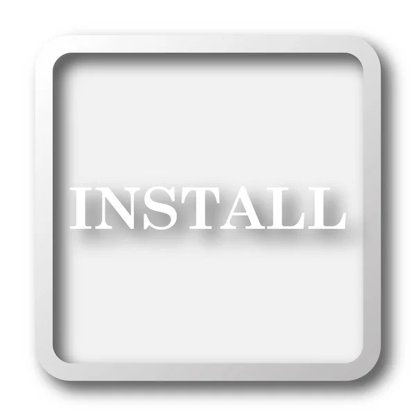 Install Icon Internet Button White Background — Stock Photo, Image