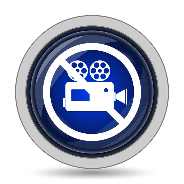 Zakázané video kamera ikona — Stock fotografie