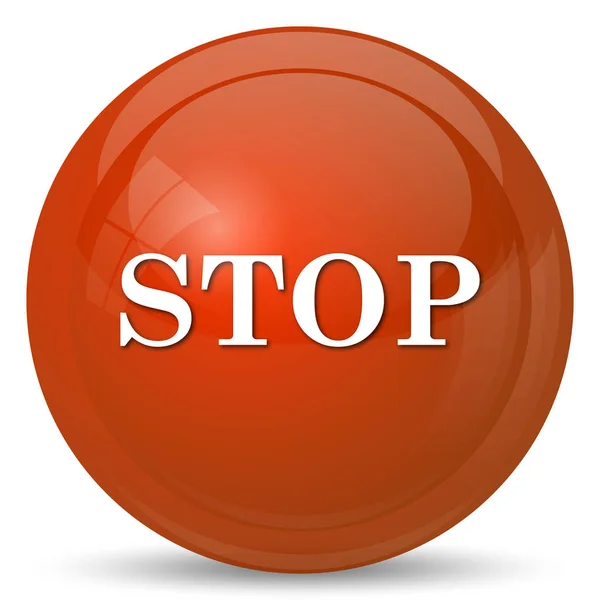 Stop Icon Internet Button White Background — Stock Photo, Image