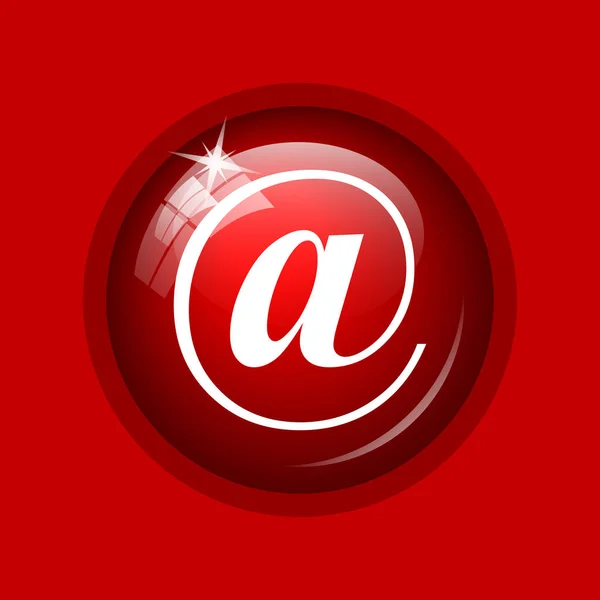 Icon Internet Button Red Background — Stock Photo, Image