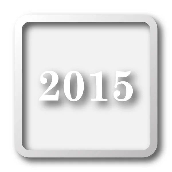 Икона 2015 Года Кнопка Интернет Белом Фоне — стоковое фото