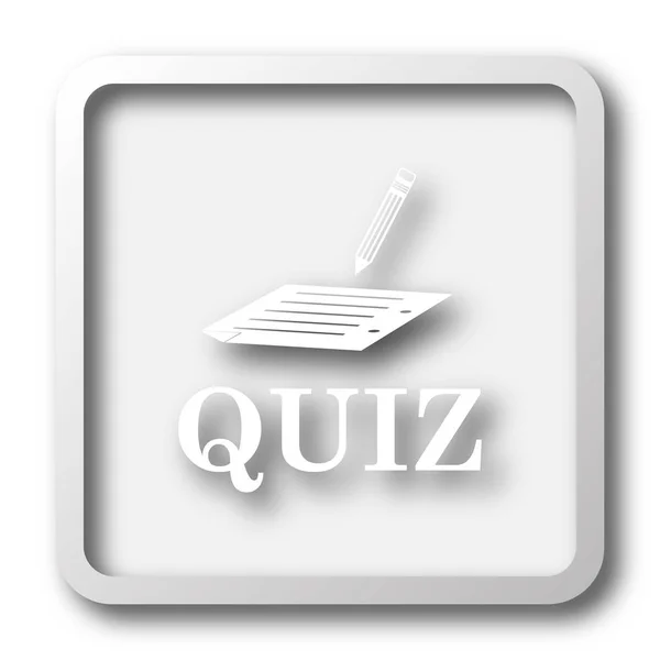 Icône Quiz Bouton Internet Sur Fond Blanc — Photo