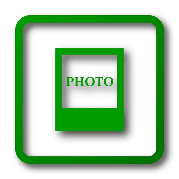 Иконка Фотографии Кнопка Интернет Белом Фоне — стоковое фото