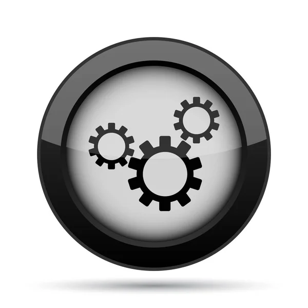 Settings Icon Internet Button White Background — Stock Photo, Image