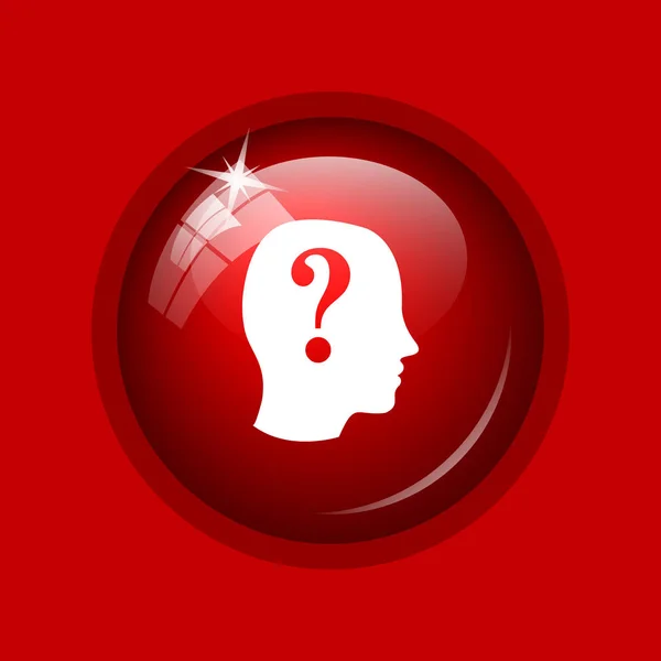 Quiz Icon Internet Button Red Background — Stock Photo, Image