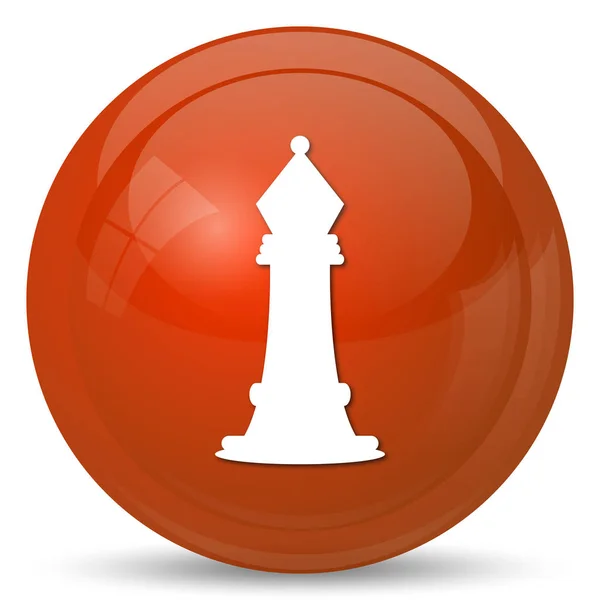 Chess icon. Internet button on white background