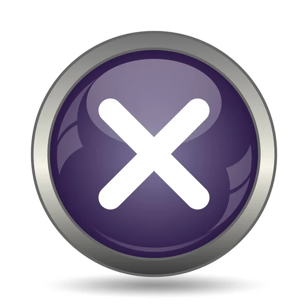 Close Icon Internet Button White Background — Stock Photo, Image