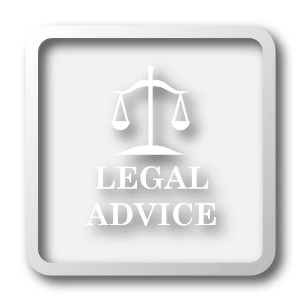 Legal advice icon. Internet button on white background