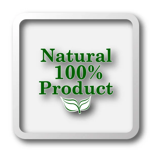 100 Icône de produit naturel pour cent — Photo