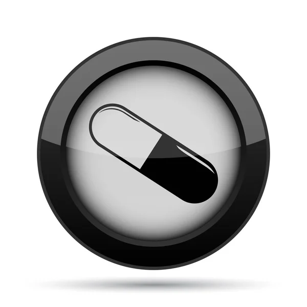 Pill Icon Internet Button White Background — Stock Photo, Image