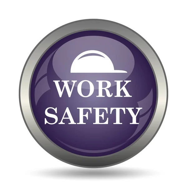 Work Safety Icon Internet Button White Background — Stock Photo, Image