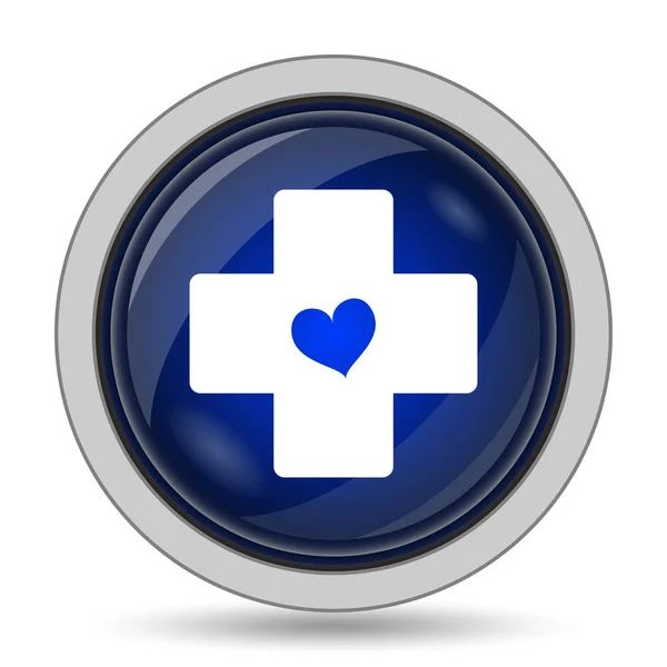 Cruz com ícone de coração — Fotografia de Stock