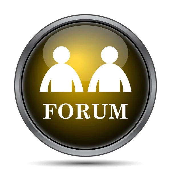 Forum Pictogram Internet Knop Witte Achtergrond — Stockfoto