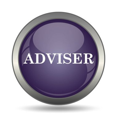 Danışmanı simgesi. Beyaz arka plan üzerinde Internet düğmesi