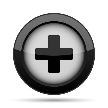 Tıbbi çapraz simgesi. Beyaz arka plan üzerinde Internet düğmesi