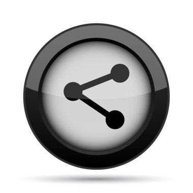 Sosyal Medya - bağlantı simgesi. Beyaz arka plan üzerinde Internet düğmesi