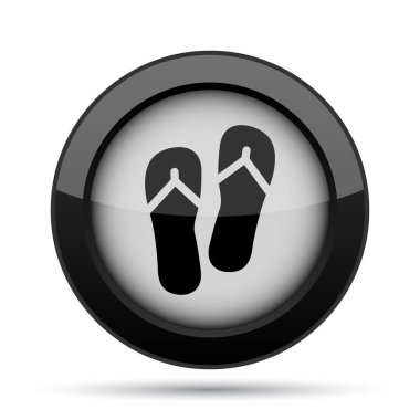 Terlik simgesi. Beyaz arka plan üzerinde Internet düğmesi