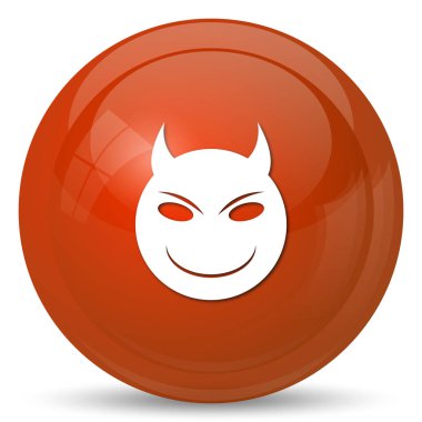 Kötü simgesi. Beyaz arka plan üzerinde Internet düğmesi