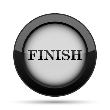 Bitiş simgesi. Beyaz arka plan üzerinde Internet düğmesi