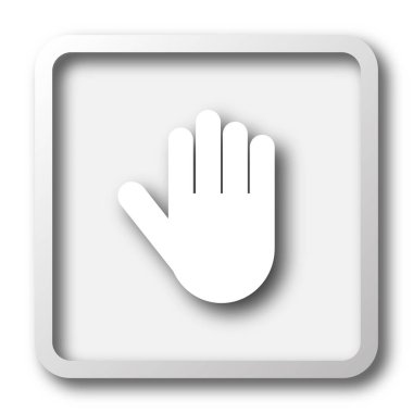 Simge durdurmak. Beyaz arka plan üzerinde Internet düğmesi