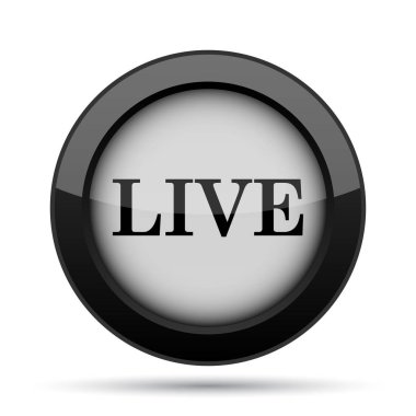 Canlı simgesi. Beyaz arka plan üzerinde Internet düğmesi