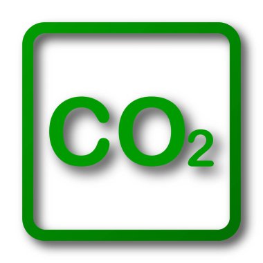 CO2 simgesi. Beyaz arka plan üzerinde Internet düğmesi