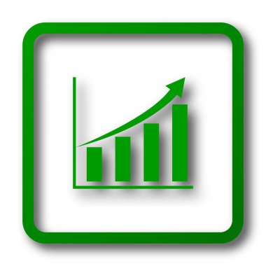 Grafik simgesini. Beyaz arka plan üzerinde Internet düğmesi