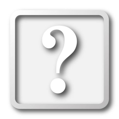 Soru işareti simgesi. Beyaz arka plan üzerinde Internet düğmesi