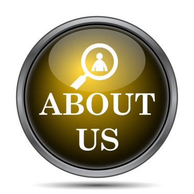 Hakkımızda simgesi. Beyaz arka plan üzerinde Internet düğmesi