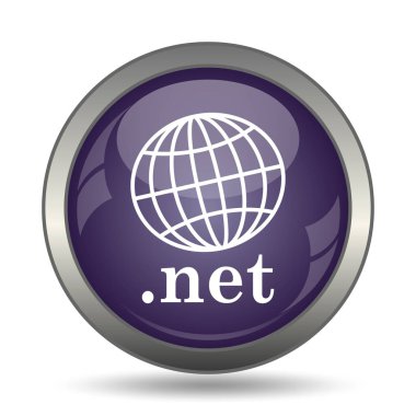 .NET simgesi. Beyaz arka plan üzerinde Internet düğmesi