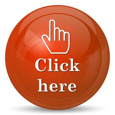 Burada simgesini tıklatın. Beyaz arka plan üzerinde Internet düğmesi