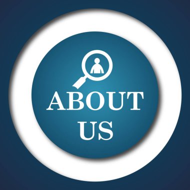 Hakkımızda simgesi. Beyaz arka plan üzerinde Internet düğmesi