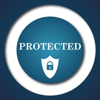 Korumalı simgesi. Beyaz arka plan üzerinde Internet düğmesi