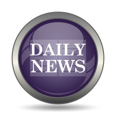 Günlük haber simgesi. Beyaz arka plan üzerinde Internet düğmesi