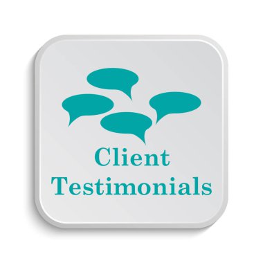 Müşteri referansları simgesi. Beyaz arka plan üzerinde Internet düğmesi