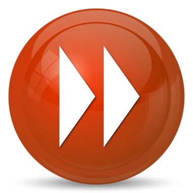 Hızlı ileri işareti simgesi. Beyaz arka plan üzerinde Internet düğmesi