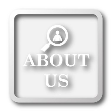 Hakkımızda simgesi. Beyaz arka plan üzerinde Internet düğmesi