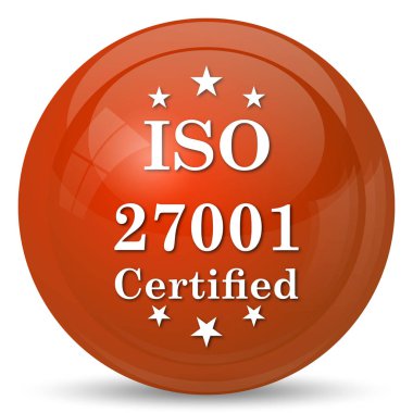 ISO 27001 simgesi. Beyaz arka plan üzerinde Internet düğmesi