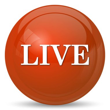 Canlı simgesi. Beyaz arka plan üzerinde Internet düğmesi