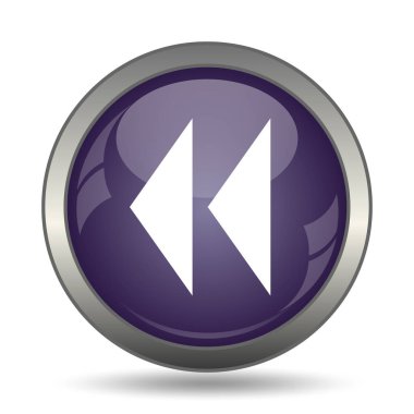 Geri sarma simgesi. Beyaz arka plan üzerinde Internet düğmesi