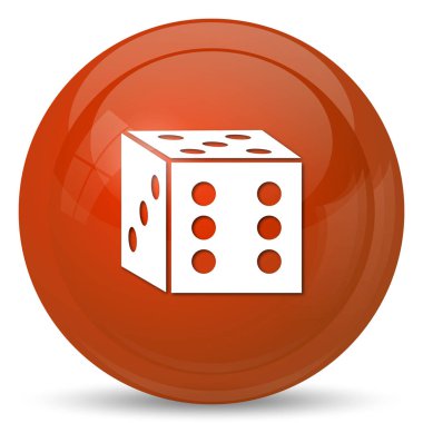 Zar simgesi. Beyaz arka plan üzerinde Internet düğmesi