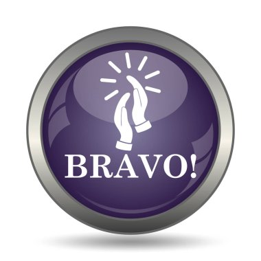Simge bravo. Beyaz arka plan üzerinde Internet düğmesi