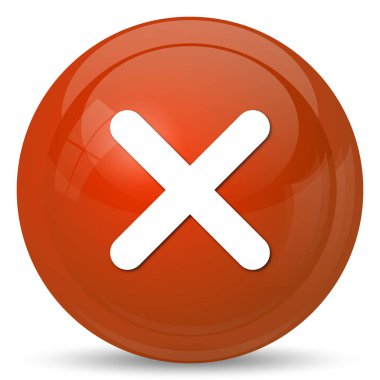 Kapat simgesini x. Beyaz arka plan üzerinde Internet düğmesi