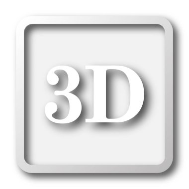3D simgesi. Beyaz arka plan üzerinde Internet düğmesi