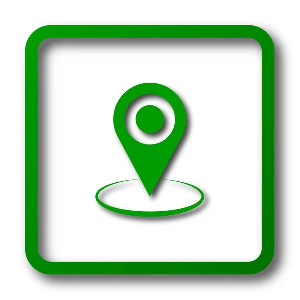 Pin Location Symbol Internet Taste Auf Weißem Hintergrund — Stockfoto
