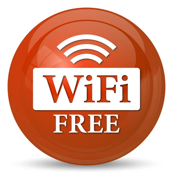 Wifi Free Icon Internet Button White Background — Stock Photo, Image