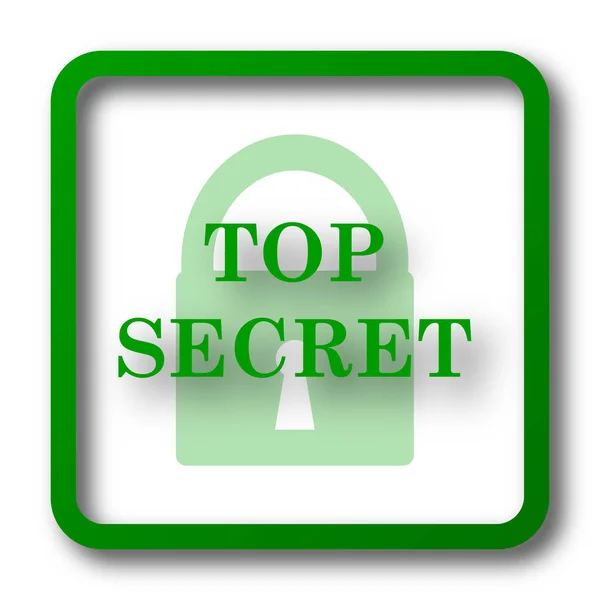 Icona Top Secret Pulsante Internet Sfondo Bianco — Foto Stock