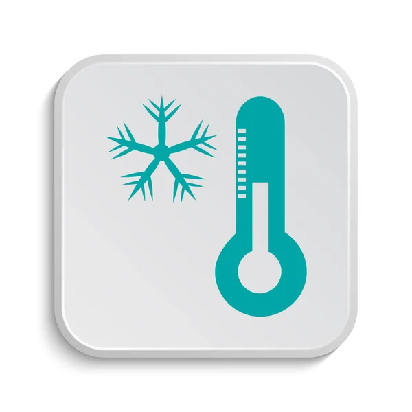 Fiocco di neve con icona termometro — Foto Stock