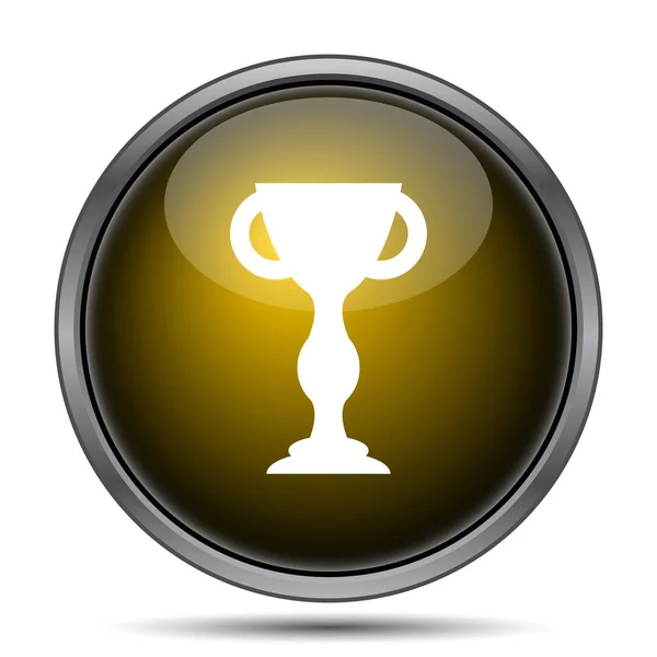 Ícone Taça Dos Vencedores Botão Internet Fundo Branco — Fotografia de Stock