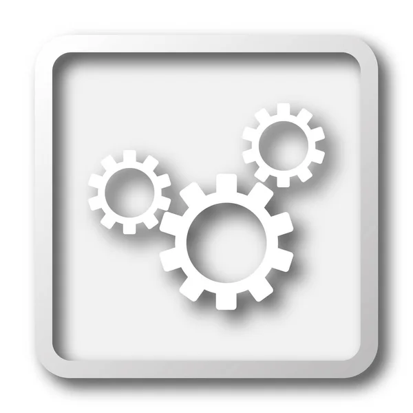 Settings Icon Internet Button White Background — Stock Photo, Image